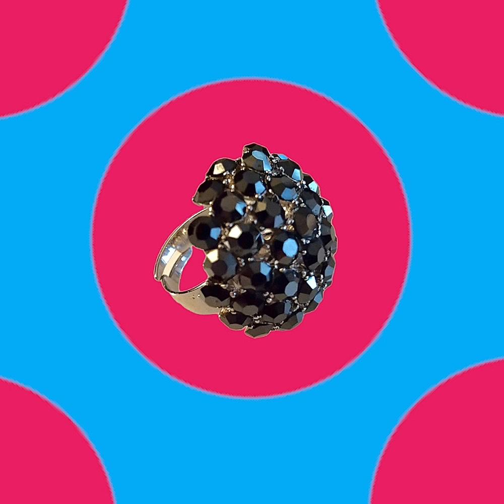 Adjustable Hematite Statement Ring - image 3